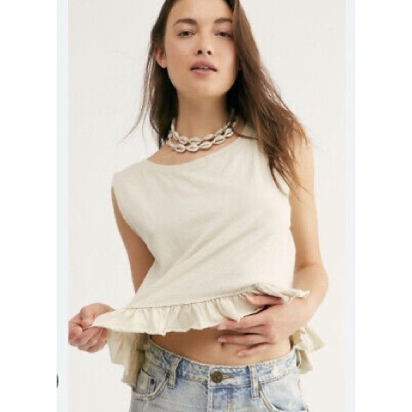 Free People Ellie Ruffle Tank - Picture 1 of 8